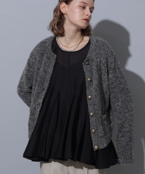 CADUNE（カデュネ）の「キラキラニットジャケット（ニット/セーター