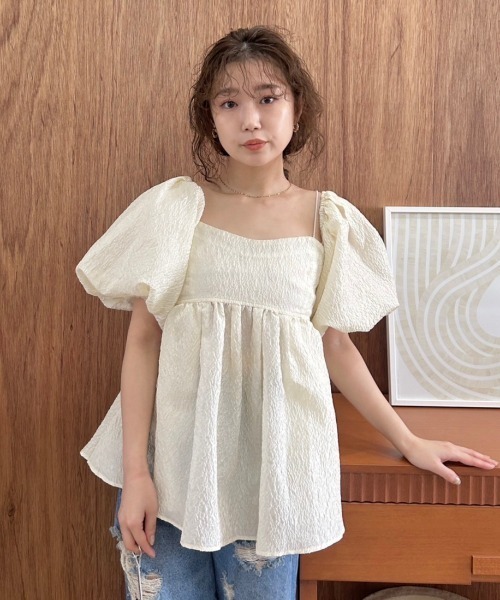 LILY BROWN（リリーブラウン）の「3wayジャガードペプラムビスチェ