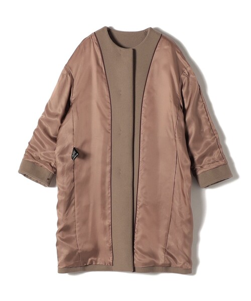 SHIPS（シップス）の「MANTECO ノーカラー ミディコート◇（ノーカラー