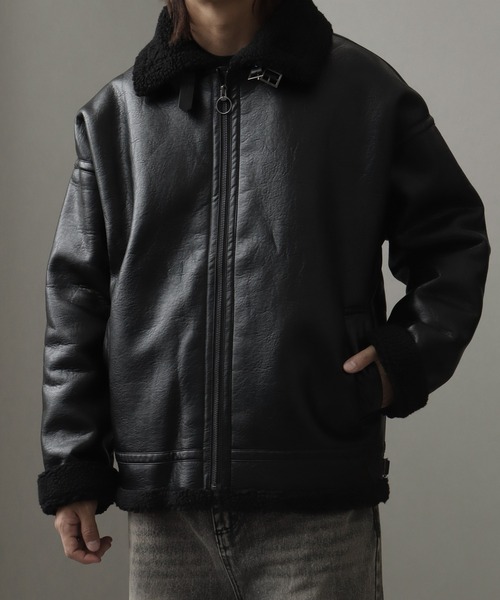 セール】【welise/ウェライズ】ヘビーPUムートン オーバーサイズ