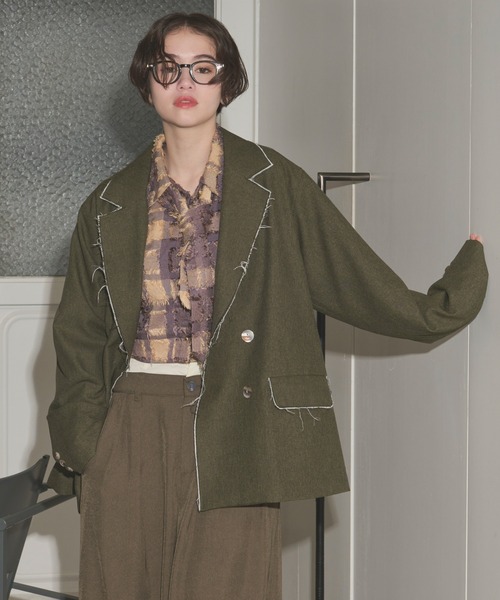 loin nuit（ロワンニュイ）の「cut off double jacket / カットオフ