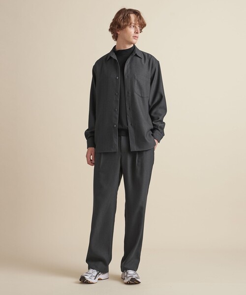 ZOZO限定】ウールライク ストレート イージースラックス/パンツ ー