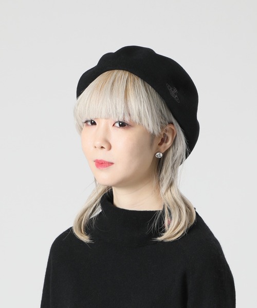 ✨️ Vivienne Westwood ベレー帽 アンゴラ 金具 ポンポン - 国内発送