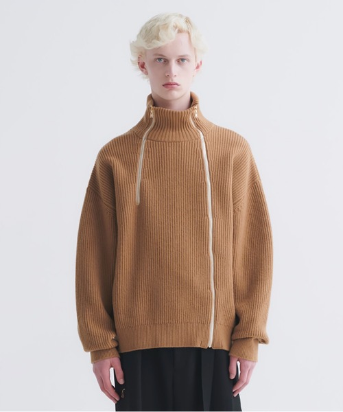 CULLNI（クルニ）の「24-AW-044 / Double Zip High Neck Knit（ニット