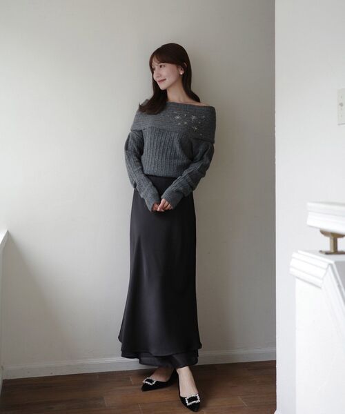 セール】シュテルビーズオフショルダーニット（ニット/セーター）｜cle