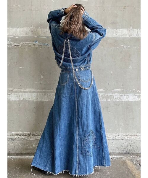 GYDA（ジェイダ）の「【倖田來未コラボ】OVERLAP EMBOSSロングデニム