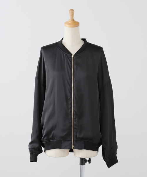 スエードライクサテンブルゾン（その他アウター）｜AP STUDIO