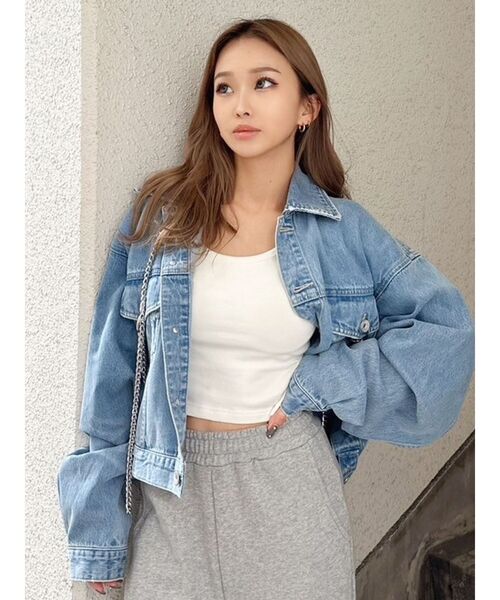 GYDA（ジェイダ）の「【倖田來未コラボ】BACK EMBOSSデニムGジャン