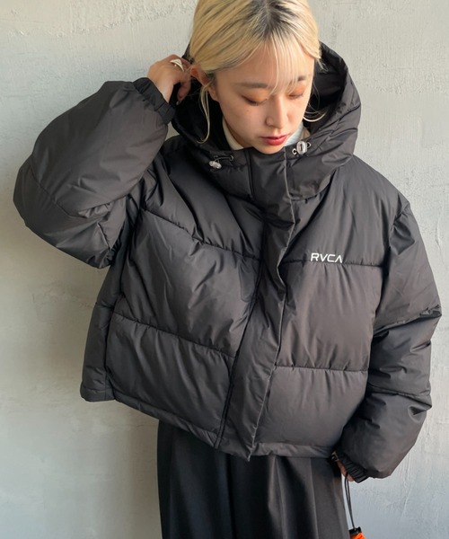 セール】[RVCA/ルーカ] ショート丈 中綿フードパファージャケット