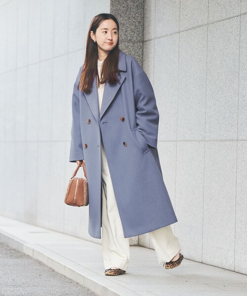 coen（コーエン）の「ジャージーメルトンダブルチェスターコート