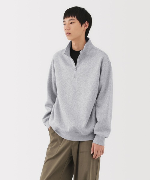 紳士 ハーフジップスウェットシャツ（スウェット）｜無印良品（ムジル