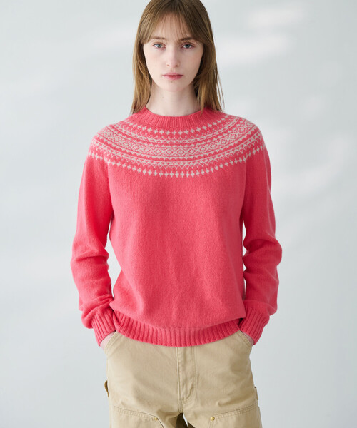 セール】MORRIS & SONS | ジーロンラム ノルディックセーター WOMEN