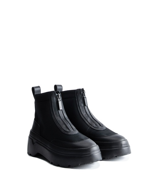 レディース エクスプローラー アンクル ジップ フラットフォームブーツ