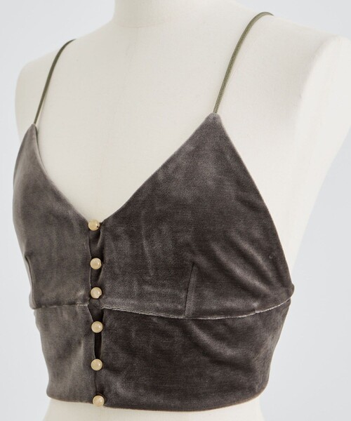 FUMIE=TANAKA/フミエタナカ】velvet bustier/ベルベットビスチェ