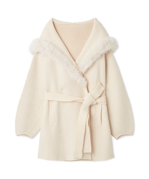 セール】ファーフードニットコート（その他アウター）｜SNIDEL