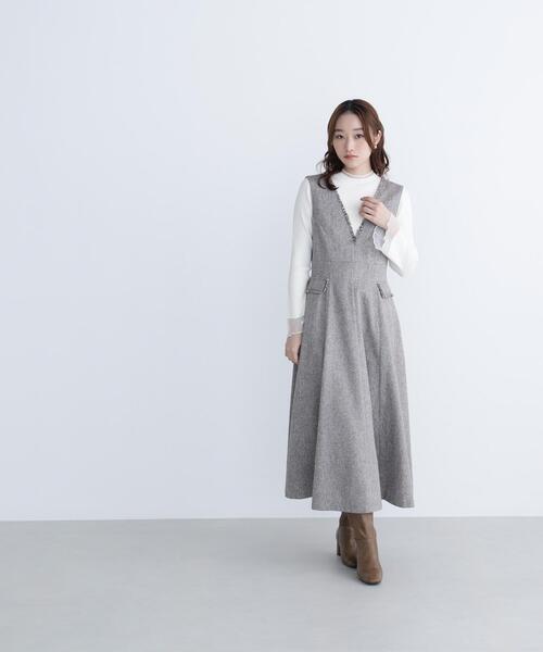 セール】◇ツイーディーフリンジジャンスカ（ジャンパースカート