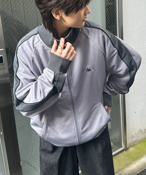 セール】【KAPPA】'WEB限定' 袖ラインジャージ / ベロア トラック