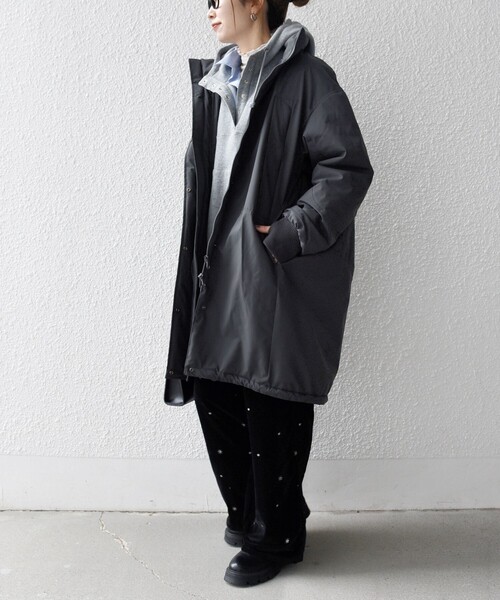 セール】SHIPS any:〈多機能〉中綿 2WAY スタンドカラー モンスター