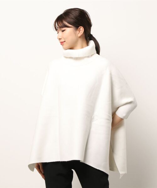 タートルネックポンチョニットトップス（ニット/セーター）｜KOBE