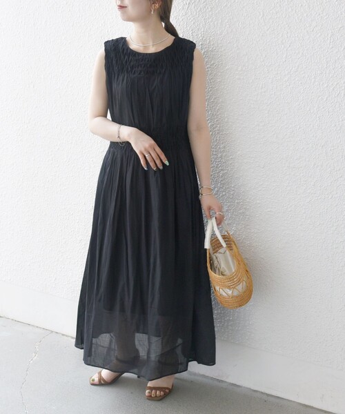 WEB限定】SHIPS any: ハンドスモッキング コットン フレア