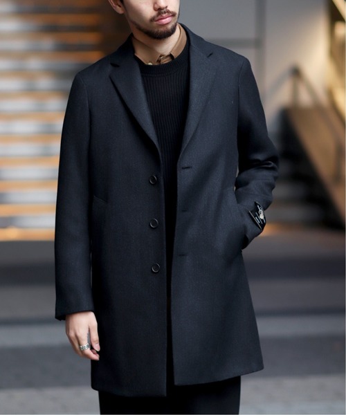 EDIFICE（エディフィス）の「100s メランジメルトンチェスターコート