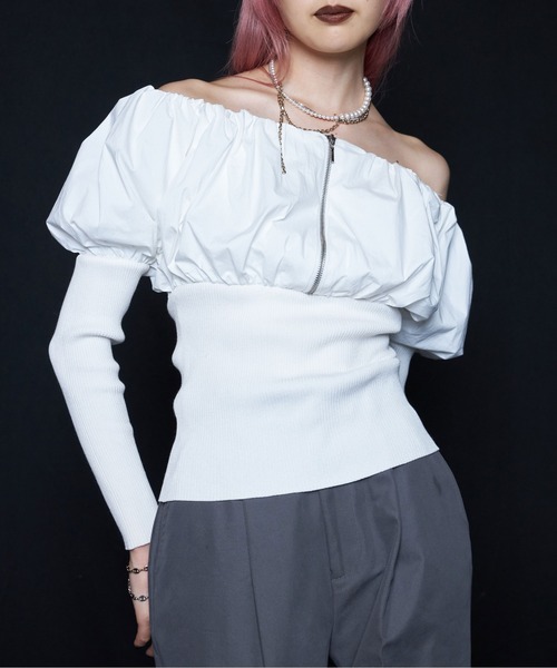 JOSE MOON（ジョゼムーン）の「ZIP OFFSHOULDER/ジップオフショルダー