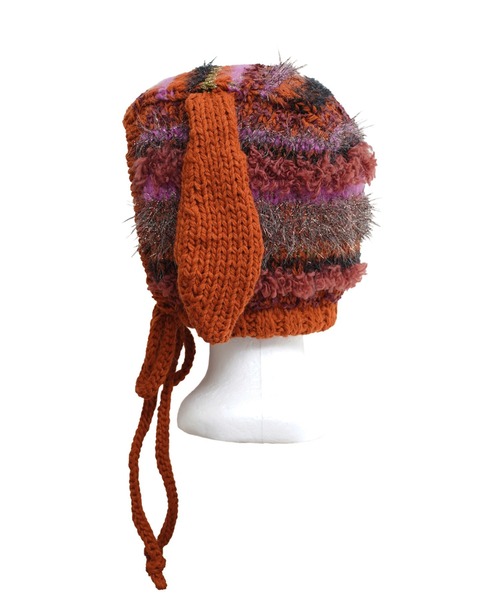 rurumu: usa-mimi knit cap ピンク 縷縷夢兎 rurumu: 24AW usa-mimi