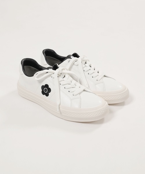 MARY QUANT アイコンデイジーバイカラースニーカー (ホワイト)Mサイズ
