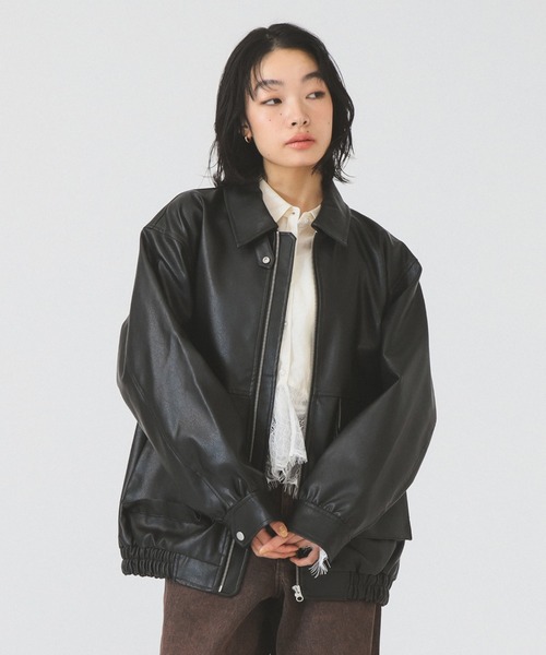 フェイクレザー フライト ジャケット（ブルゾン）｜Ray BEAMS（レイ
