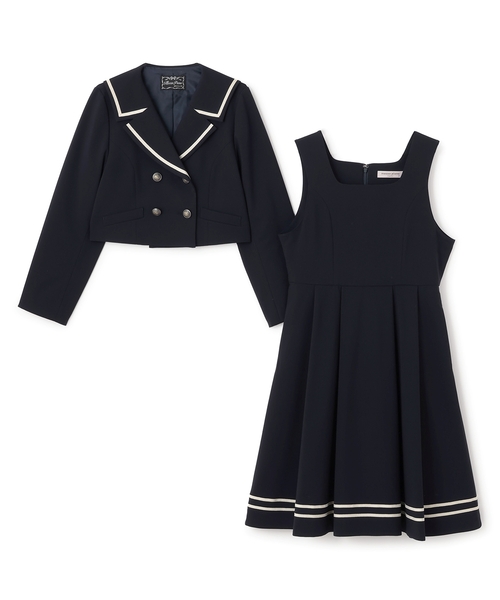 セーラーショートジャケット&ジャンパースカートセット（スーツセット