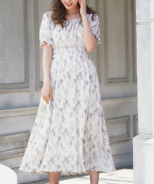 MIIA（ミーア）の「ワッシャーフラワーワンピース（ワンピース）」 - WEAR