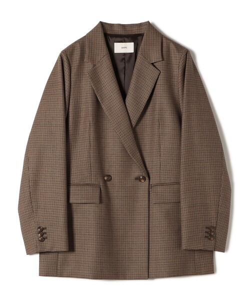 セール】〈手洗い可能〉ウォッシャブル ウール チェック ダブル