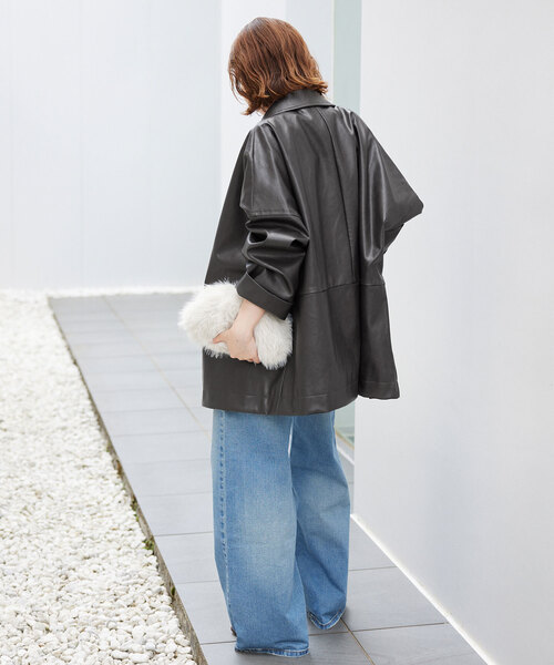 セール】《WEB限定/追加》フェイクレザーブルゾン（ライダース