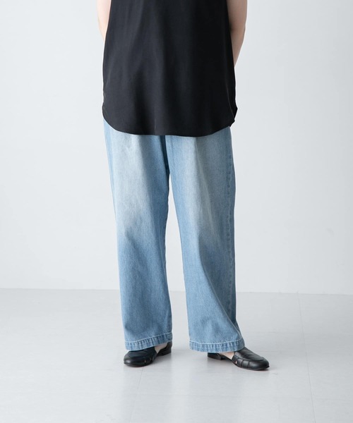 かぐれ（カグレ）の「フェードデニムイージーパンツ（デニムパンツ