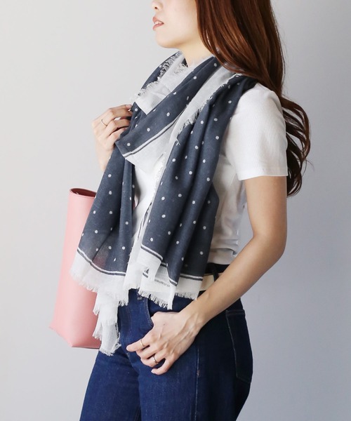 リネンカシミヤ夏UVストール 薄手 大判（ストール/ショール）｜sankyo