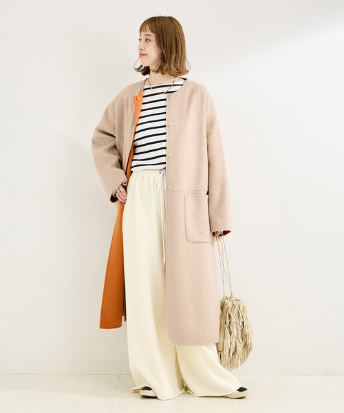 S120ブレンドリバーシブルコート（ノーカラーコート）｜B.C STOCK