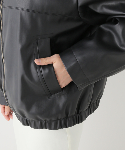 FRAMeWORK（フレームワーク）の「フェイクレザーフライトジャケット