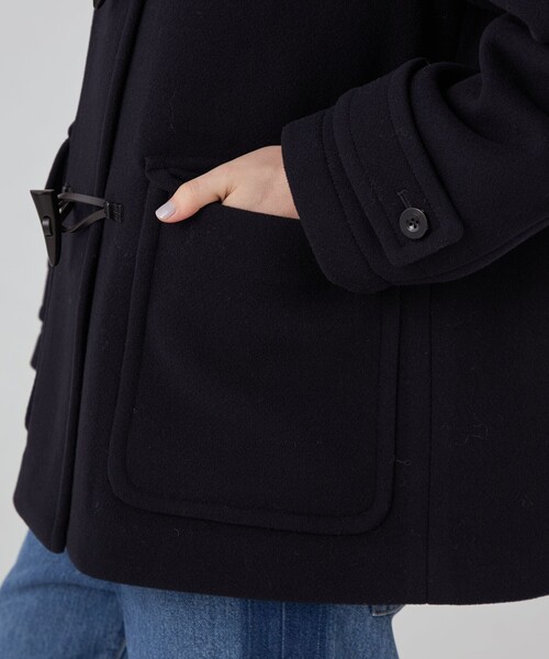 セール】ウールナイロンメルトン ダッフルショートコート（ダッフル