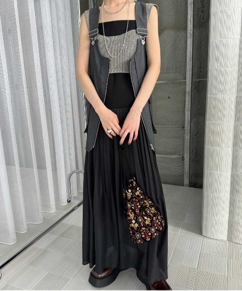 WORK VEST SET DRESS（ワンピース）｜Ameri（アメリ）のファッション