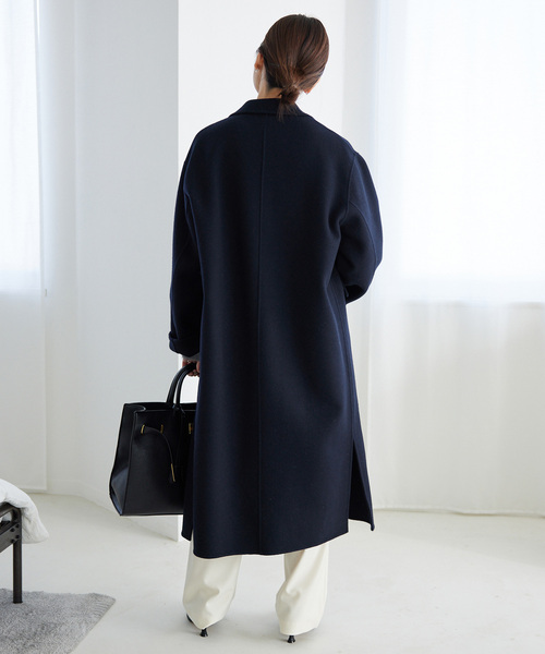 追加》souple woolダブルフェイスチェスターコート（チェスターコート