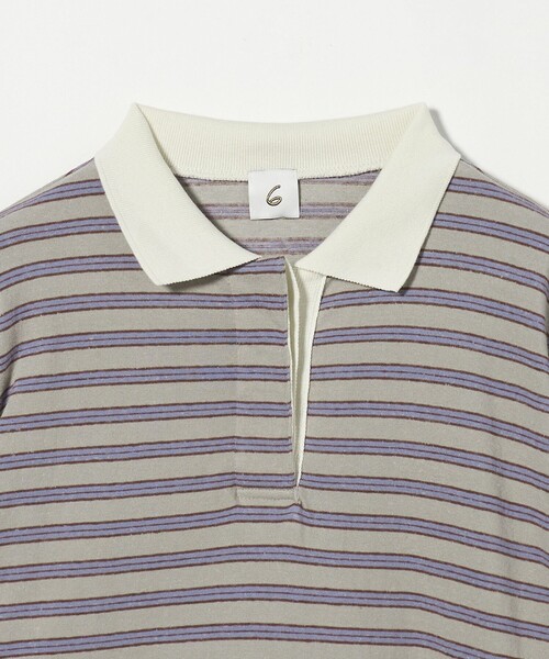 セール】＜6(ROKU)＞コットン ボーダー ラガー（Tシャツ/カットソー