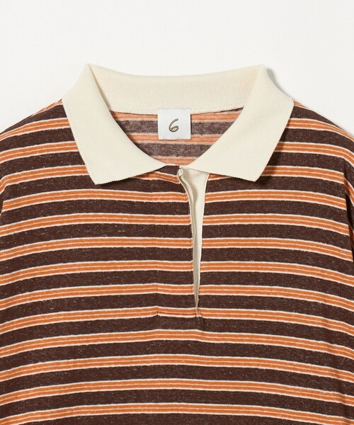 セール】＜6(ROKU)＞コットン ボーダー ラガー（Tシャツ/カットソー