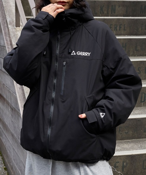 GERRY/ジェリー 別注 ロゴワンポイント刺繍 中綿フードブルゾン