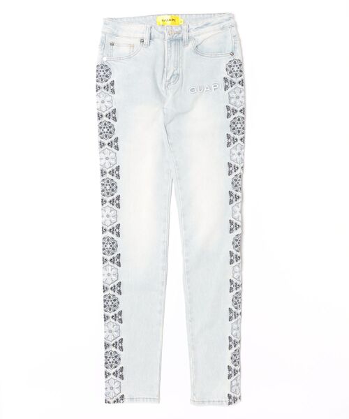 GUAPI/グアピ/Vintage Blue Flowers Regular Denim（デニムパンツ