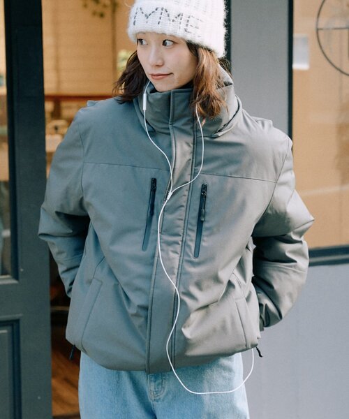 セール】【ユニセックス】防風/中綿/2WAYウォーマーパファーブルゾン