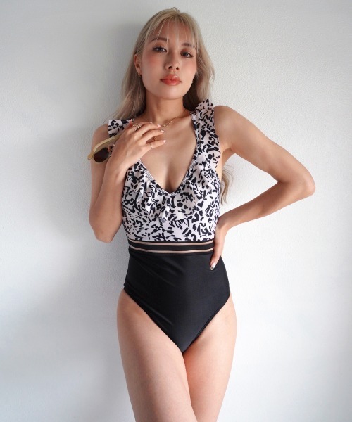 レオパードパターンワンピースビキニ（水着）｜LAVIA（ラヴィア）の