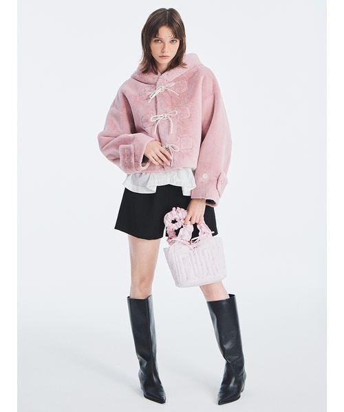 リボンショートダッフルコート（ダッフルコート）｜FURFUR（ファー