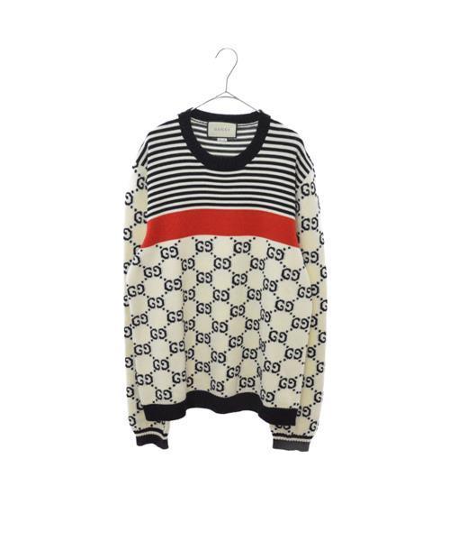 ブランド古着】GGストライプコットンプルオーバーニットセーター