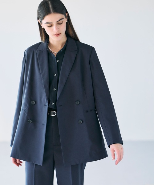 ピークドラペルダブルジャケット【CLEAN MOTION】（その他アウター