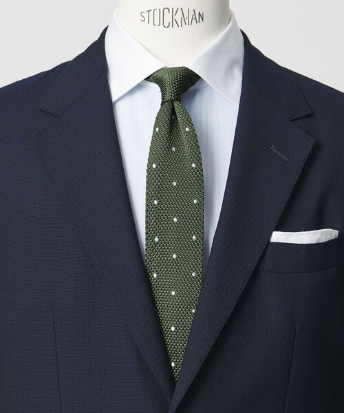 GLR ポリエステル ウォッシャブル ニット ドット ネクタイ ニットタイ